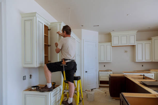 Open concept kitchen conversion in Glenwood by JMT Kitchen Cabinet